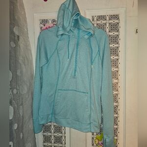 Tangerine mint green zip up hoodie